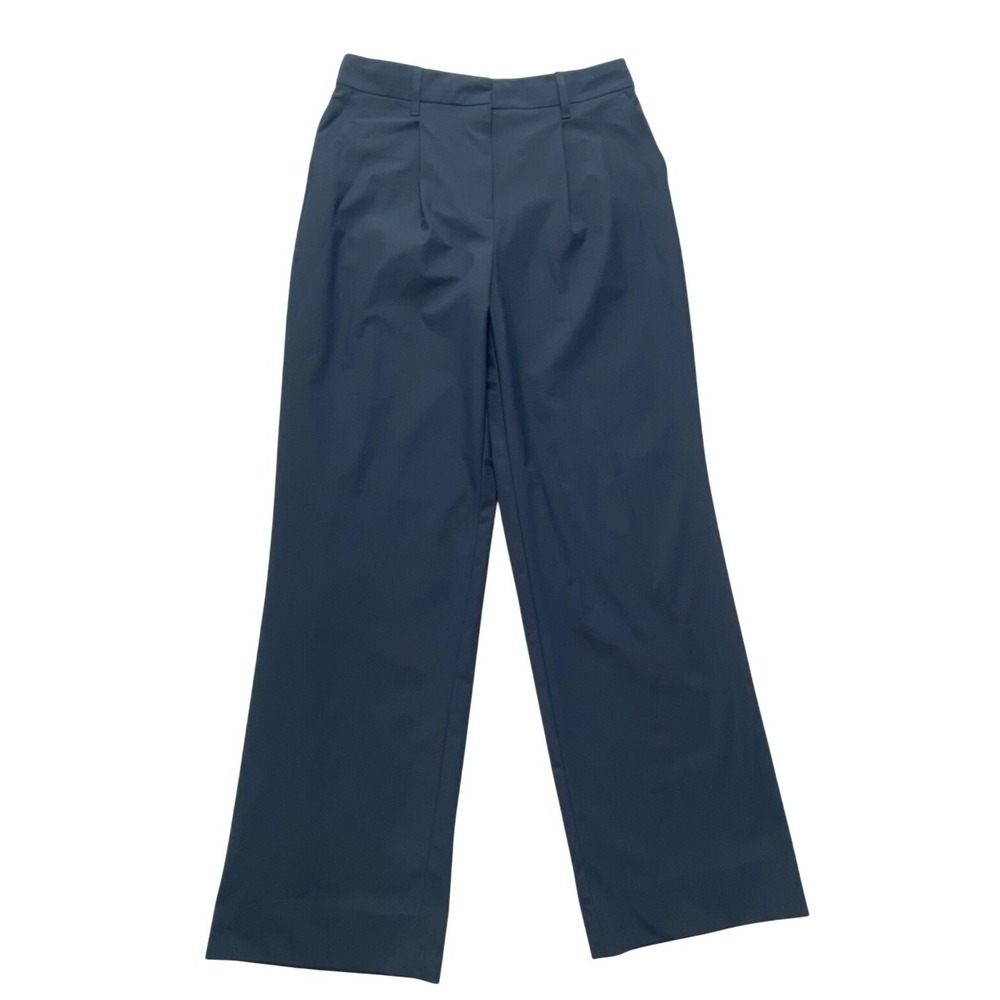 Rhone Dress Pants Womens 10 Blue Microfiber Straight Leg Stretch Pockets Career